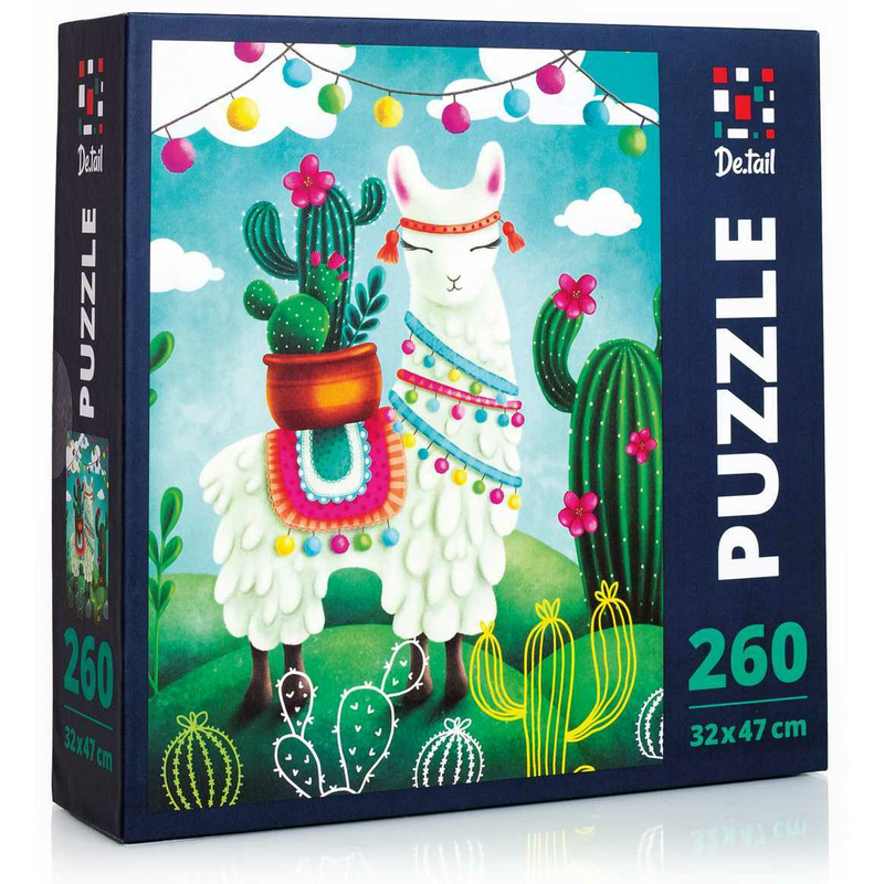 Puzzle Llama cutie, 32x47 cm, 260 piese De.tail DT200-02