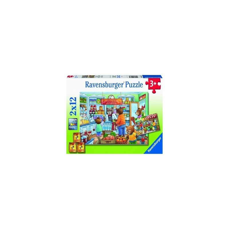 Ravensburger - puzzle magazin alimentar, 2x12 piese