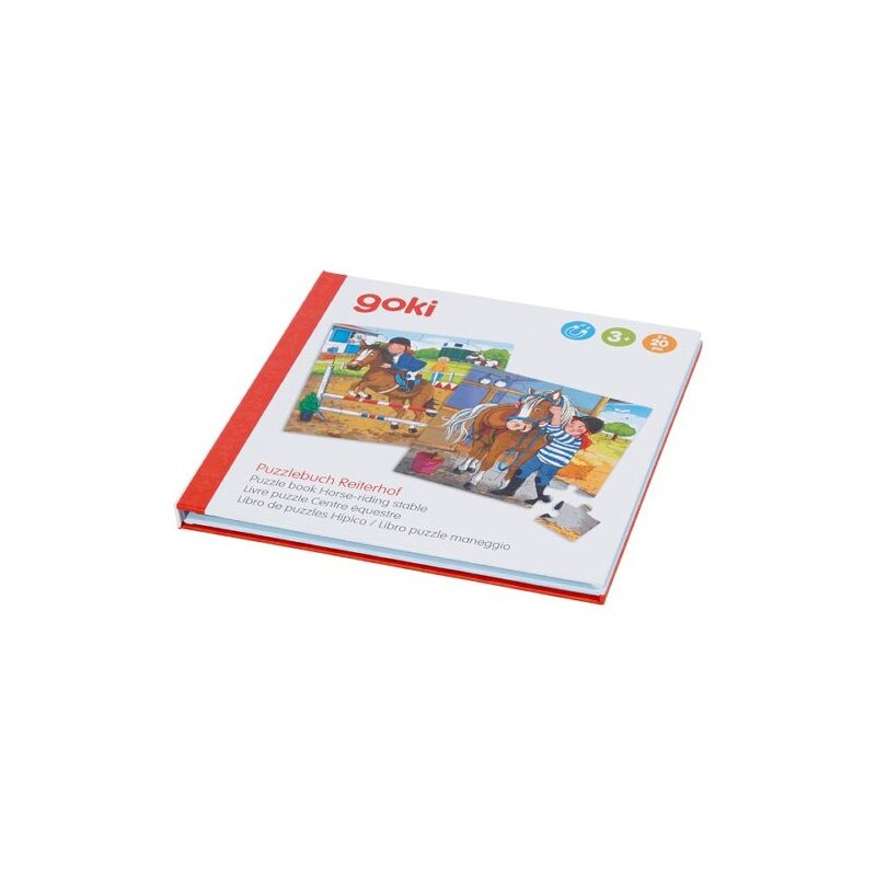 Goki - puzzle magnetic sub forma de carte - travel size - caluti 40 piese