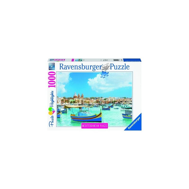 Ravensburger - puzzle malta mediteraneana, 1000 piese