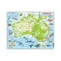 Puzzle maxi Harta Australiei cu animale, orientare tip vedere, 65 de piese, Larsen - 1