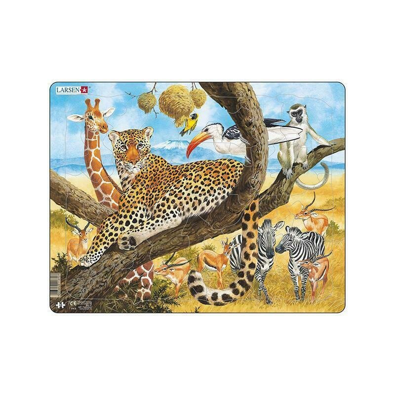 Larsen - puzzle maxi leopard orientare tip vedere 48 de piese