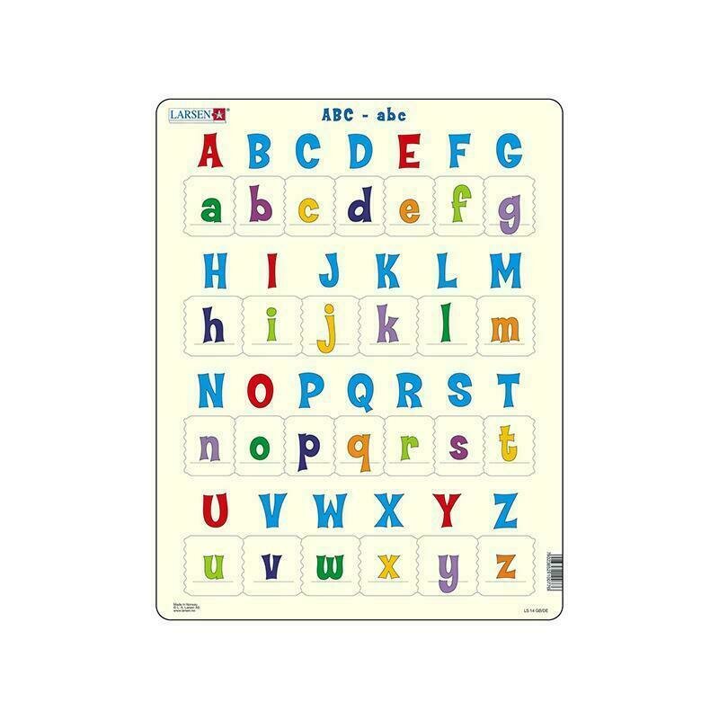Larsen - puzzle maxi literele mari si mici ale alfabetului orientare tip portret 26 de piese