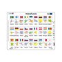 Larsen - Puzzle maxi Memo cu numele, steagurile si capitalele a 27 de state membre ale UE, orientare tip vedere, 54 de piese,  - 1