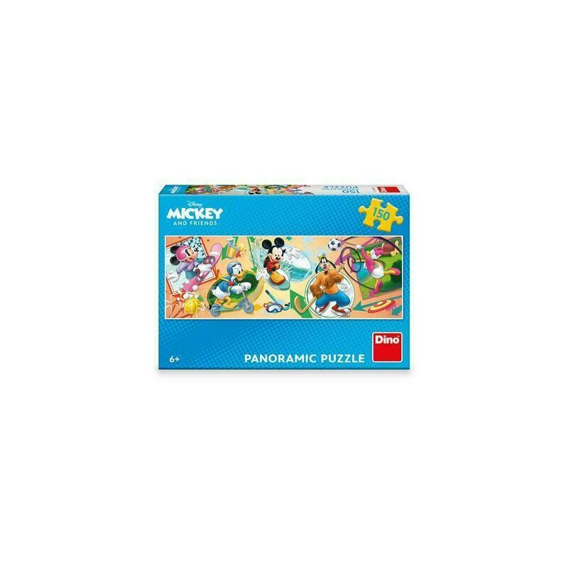 Dino - puzzle personaje mickey si prietenii la ora de sport puzzle copii, piese 150