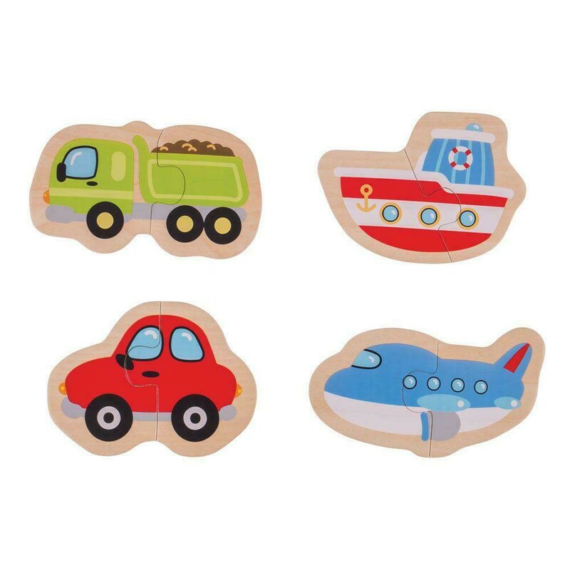 Bigjigs - puzzle mijloace de transport 8 piese