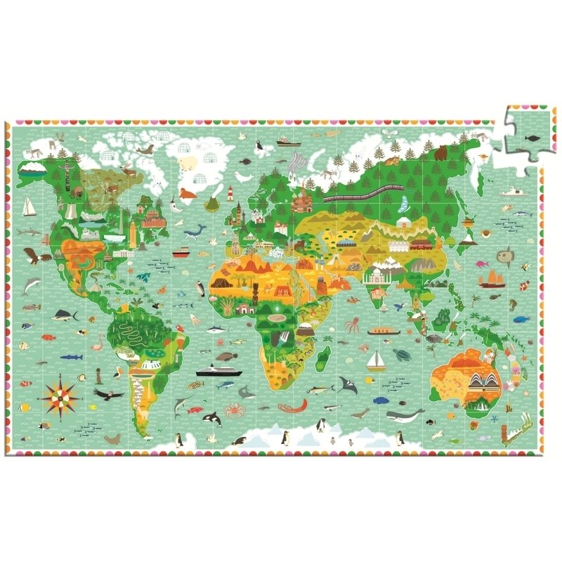 Djeco - puzzle observatie in jurul lumii