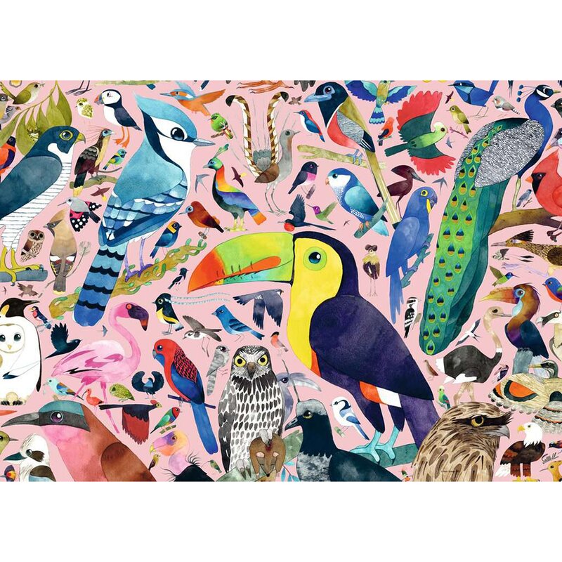 Ravensburger - puzzle abstract pasarile lui matt sewell puzzle adulti, piese 1000