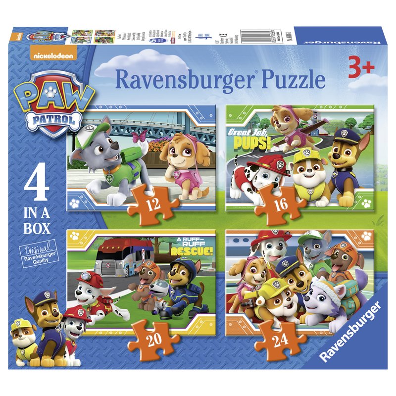 Ravensburger - Puzzle Paw, 12/16/20/24 piese