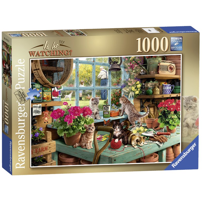 Ravensburger - Puzzle Pisicute la masa, 1000 piese