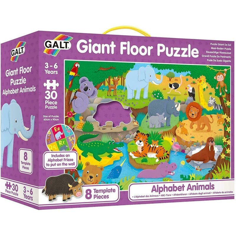 Galt - puzzle de podea alfabetul animalutelor , puzzle copii, piese 30