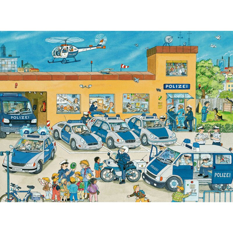 Ravensburger - puzzle vehicule politie puzzle copii, piese 100