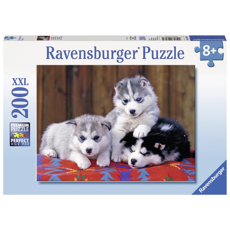 Ravensburger - Puzzle Pui de huskie, 200 piese