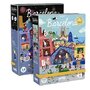 Londji - Puzzle orase Zi si noapte in Barcelona , Puzzle Copii , Reversibil, piese 36 - 2