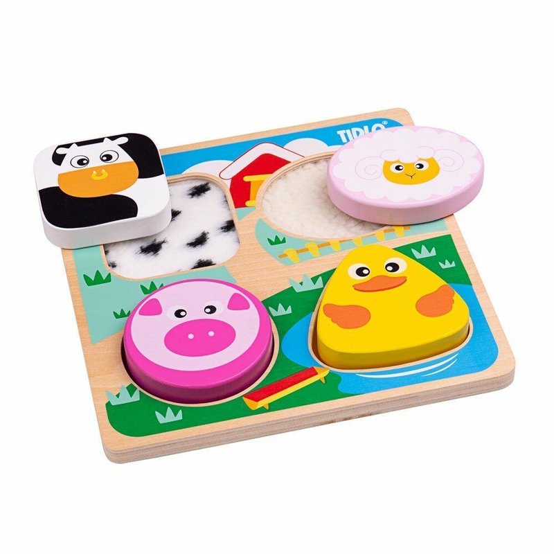 Tidlo - puzzle senzorial din lemn, ferma