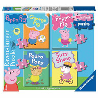 Puzzle Set 4 Buc Peppa Pig, 2/3/4/5 Piese