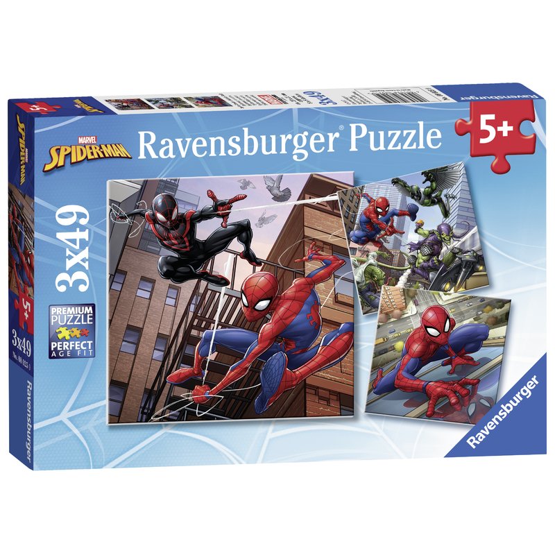 Ravensburger - Puzzle Spiderman, 3x49 piese