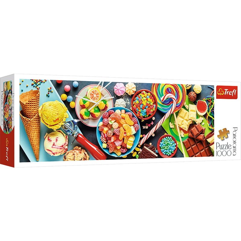 Trefl - Puzzle gastronomie Panorama O incantare dulce , Puzzle Adulti, piese 1000, Multicolor