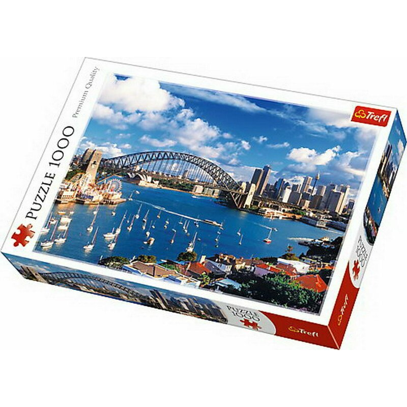 Trefl - puzzle peisaje portul jackson sidney , puzzle copii, piese 1000