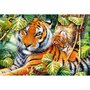 Trefl - Puzzle animale Tigri bengalezi in padurea tropicala , Puzzle Copii, piese 1500 - 2