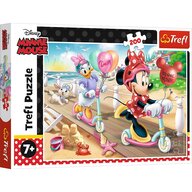 Trefl - Puzzle personaje Minnie distractie la plaja , Puzzle Copii, piese 200