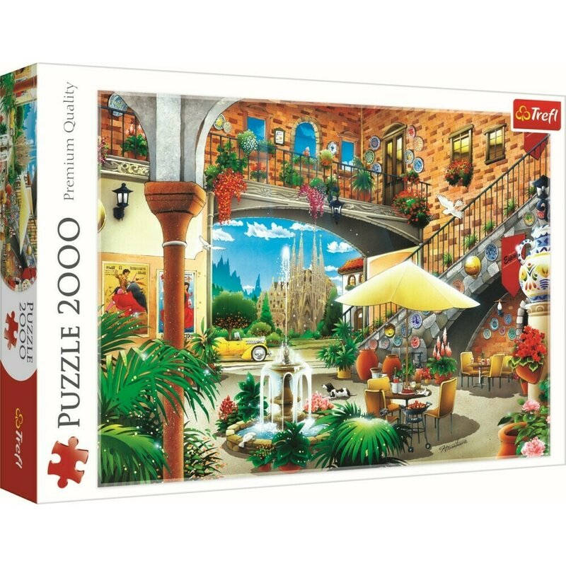 Trefl - puzzle peisaje vedere din barcelona , puzzle copii, piese 2000