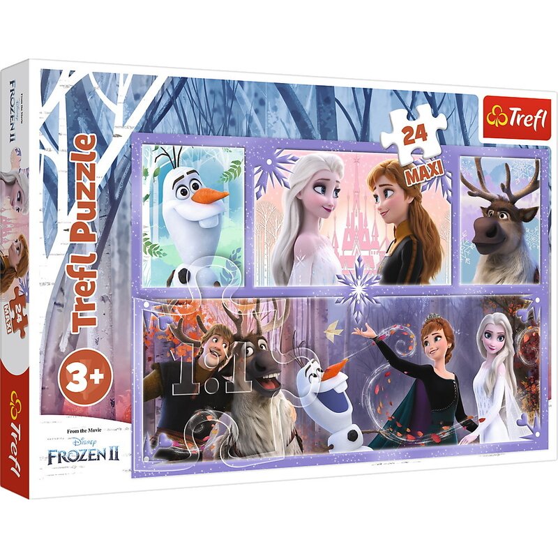 Trefl – Puzzle personaje Frozen 2 – O lume magica , Puzzle Copii , Maxi, piese 24 Jucarii & Cadouri