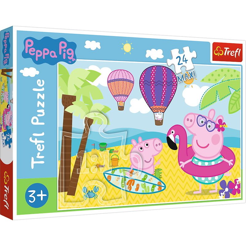 Trefl - PUZZLE TREFL 24 MAXI PEPPA PIG IN VACANTA