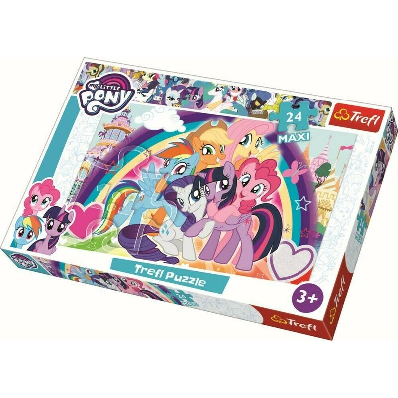 Trefl - puzzle personaje ponei fericiti , puzzle copii , maxi, piese 24, multicolor