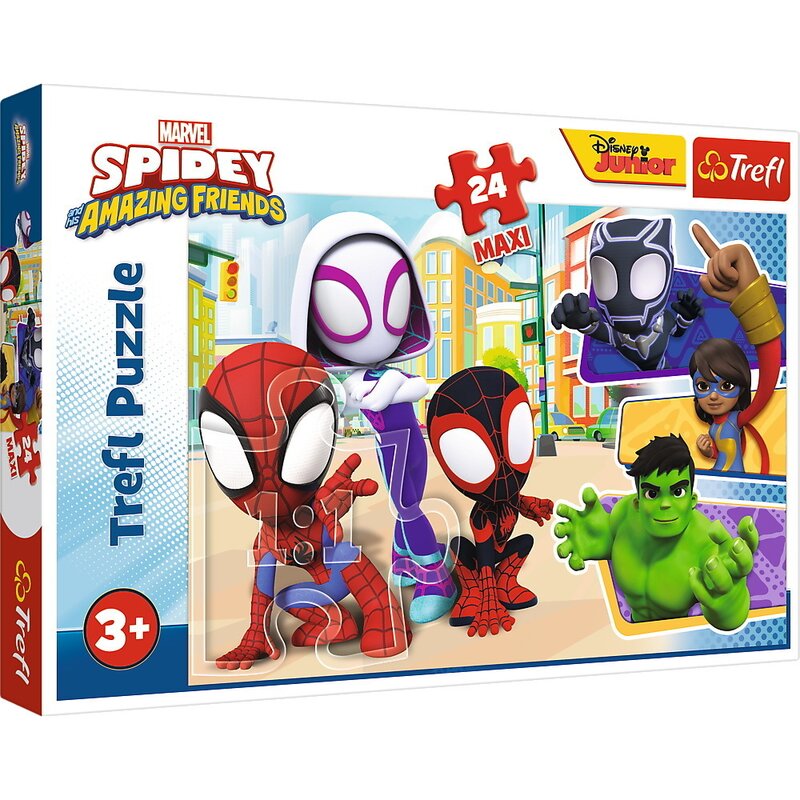 Trefl - PUZZLE 24 MAXI SPIDEY SI PRIETENII LUI EXTRAORDINARI