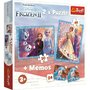 Trefl - Puzzle personaje Memo Frozen 2 Tinutul misterios , Puzzle Copii , 2 in 1, piese 78, Multicolor - 1