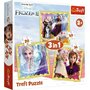 Trefl - Puzzle personaje Frozen 2 Ana si Elsa , Puzzle Copii , 3 in 1, piese 106, Multicolor - 1