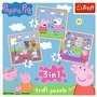 Trefl - Puzzle personaje Peppa pig Activitati scolare , Puzzle Copii , 3 in 1, piese 106, Multicolor - 5