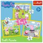 Trefl - Puzzle personaje Peppa pig O zi aniversara , Puzzle Copii , 3 in 1, piese 106, Multicolor - 5