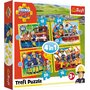 Trefl - Puzzle personaje Ajutoarele Pompierului Sam , Puzzle Copii ,  4 in 1, piese 207 - 1