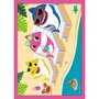 Trefl - Puzzle personaje Familia Shark , Puzzle Copii ,  4 in 1, piese 71 - 4