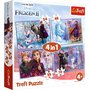 Trefl - Puzzle personaje Frozen 2 Calatorie catre necunoscut , Puzzle Copii ,  4 in 1, piese 207, Multicolor - 1