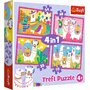 Trefl - Puzzle animale Lama in vacanta , Puzzle Copii ,  4 in 1, piese 207, Multicolor - 1