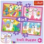 Trefl - Puzzle animale Lama in vacanta , Puzzle Copii ,  4 in 1, piese 207, Multicolor - 2