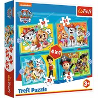 Trefl - Puzzle personaje Patrula catelusilor , Puzzle Copii ,  4 in 1, piese 71