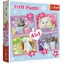 Trefl - Puzzle animale Pisicile se distreaza , Puzzle Copii ,  4 in 1, piese 207, Multicolor - 1