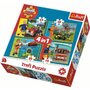 Trefl - Puzzle personaje Pompierul Sam in actiune , Puzzle Copii ,  4 in 1, piese 71, Multicolor - 1