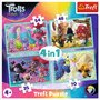 Trefl - Puzzle personaje Troli in concert , Puzzle Copii ,  4 in 1, piese 207, Multicolor - 6