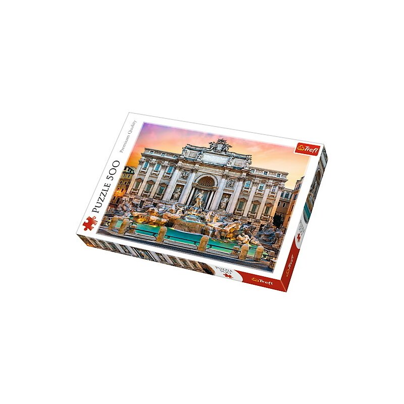 Trefl – Puzzle peisaje Fontanna di Trevi Roma , Puzzle Copii, piese 500, Multicolor Jucarii & Cadouri