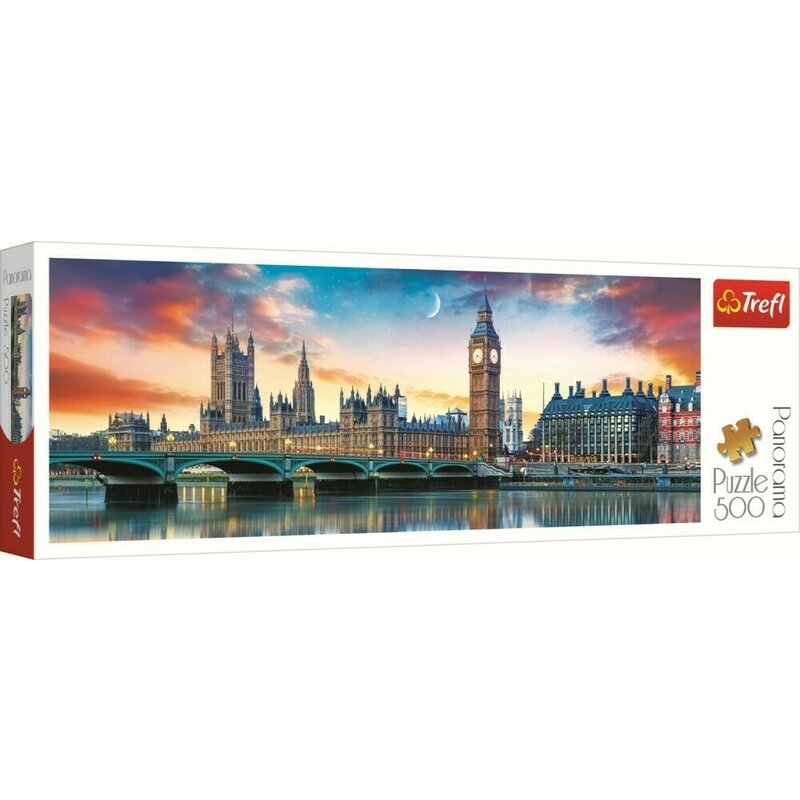 Trefl - Puzzle peisaje Big Ben , Puzzle Copii , Panorama, piese 500