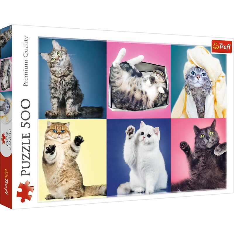 Trefl - Puzzle animale Pisicute , Puzzle Copii, piese 500