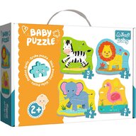 Trefl - Puzzle animale Baby clasic Animale Safari , Puzzle Copii, piese 18, Multicolor