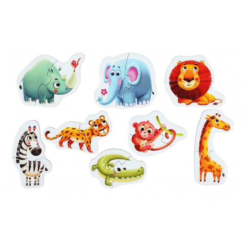 Cubika - puzzle animale animalutele africane puzzle copii, piese 16