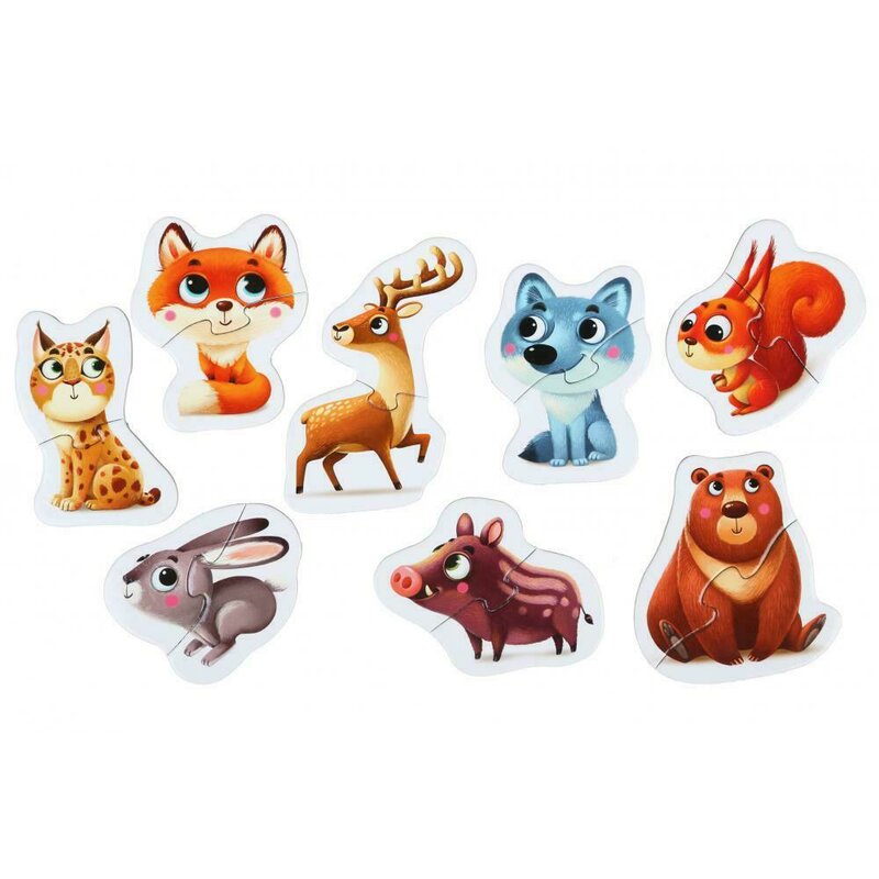 Cubika - puzzle animale animalutele de la munte puzzle copii, piese 16
