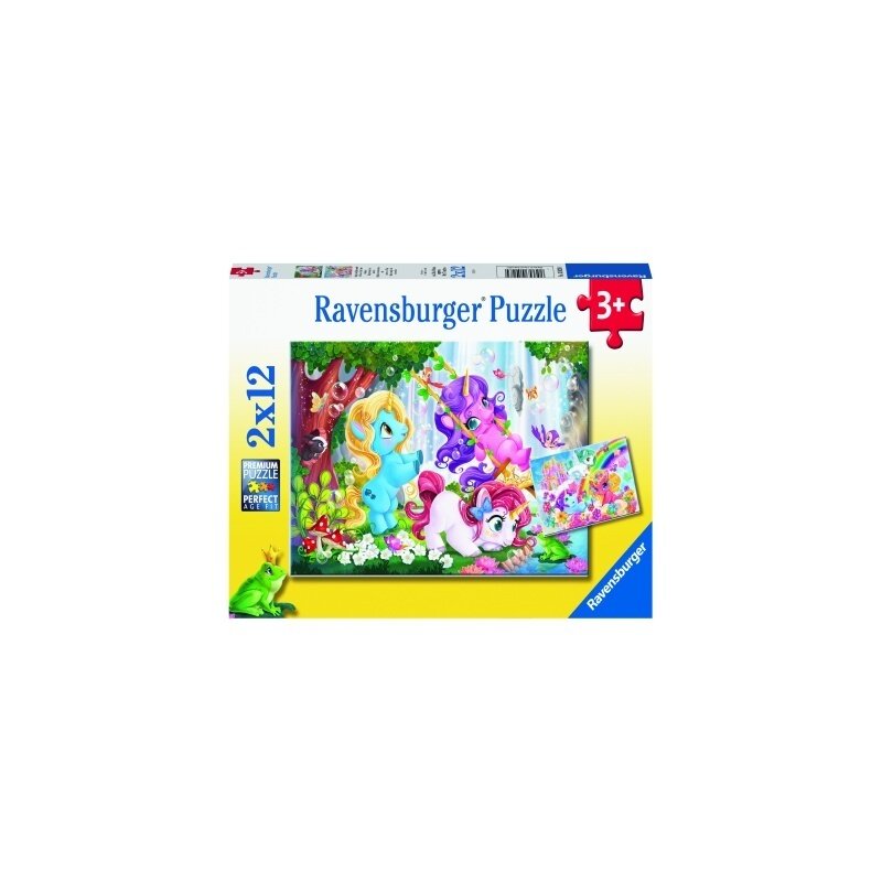 Ravensburger - puzzle unicorni magici, 2x12 piese